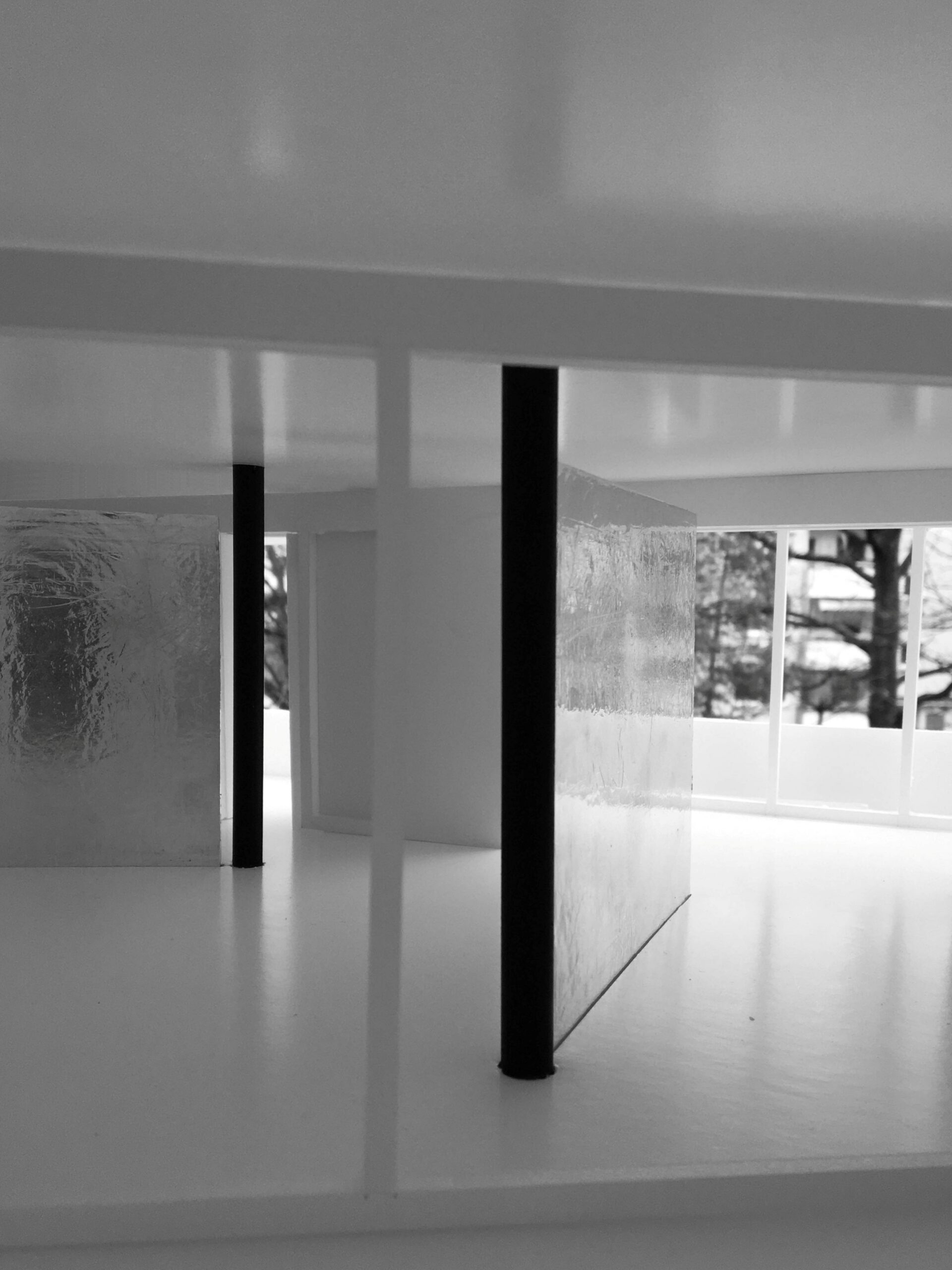 b_Modell – Wohnraum_Loggia zum Esszimmer_beide Wände